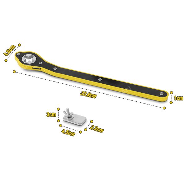 Car Scissor Jack Ratchet Wrench Garage Tire Wheel Lug Labor-saving Wrench Handle Repair Tool - Cross (+) Wrench