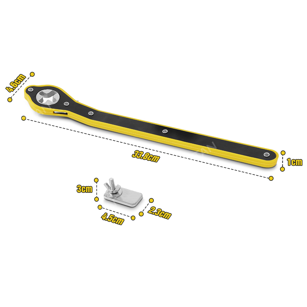 Car Scissor Jack Ratchet Wrench Garage Tire Wheel Lug Labor-saving Wrench Handle Repair Tool - Cross (+) Wrench - Image 7