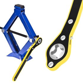 Car Scissor Jack Ratchet Wrench Garage Tire Wheel Lug Labor-saving Wrench Handle Repair Tool - Cross (+) Wrench - Image 4