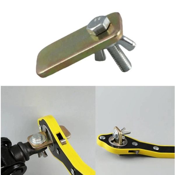 Car Scissor Jack Ratchet Wrench Garage Tire Wheel Lug Labor-saving Wrench Handle Repair Tool - Cross (+) Wrench