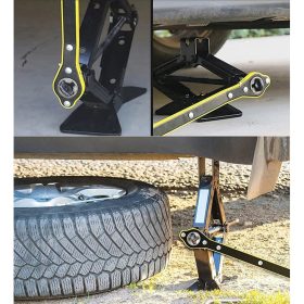 Car Scissor Jack Ratchet Wrench Garage Tire Wheel Lug Labor-saving Wrench Handle Repair Tool - Cross (+) Wrench - Image 6