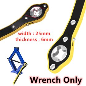 Car Scissor Jack Ratchet Wrench Garage Tire Wheel Lug Labor-saving Wrench Handle Repair Tool - Cross (+) Wrench - Image 1