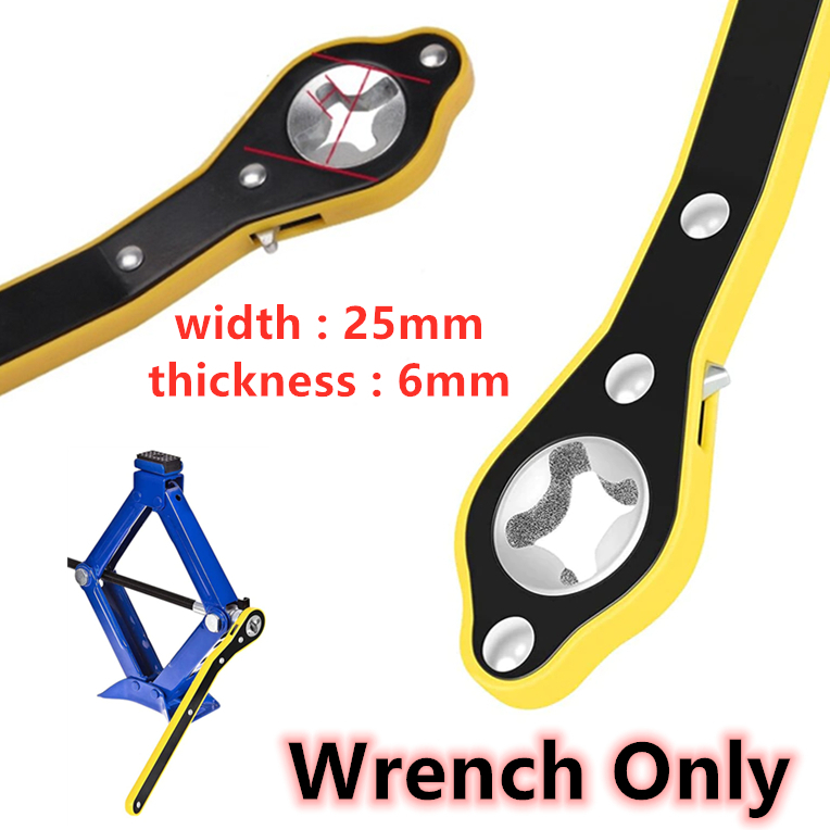 Car Scissor Jack Ratchet Wrench Garage Tire Wheel Lug Labor-saving Wrench Handle Repair Tool - Cross (+) Wrench - Image 1