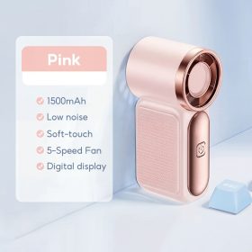 Portable outdoor waist-mounted fan waist clip fan multi-functional USB mini fan for Outdoor Commuting - Pink