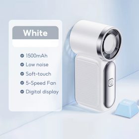 Portable outdoor waist-mounted fan waist clip fan multi-functional USB mini fan for Outdoor Commuting - White