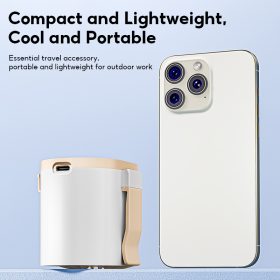 Portable outdoor waist-mounted fan waist clip fan multi-functional USB mini fan for Outdoor Commuting - Khaki - Image 2