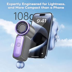 Portable outdoor waist-mounted fan waist clip fan multi-functional USB mini fan for Outdoor Commuting - White - Image 3