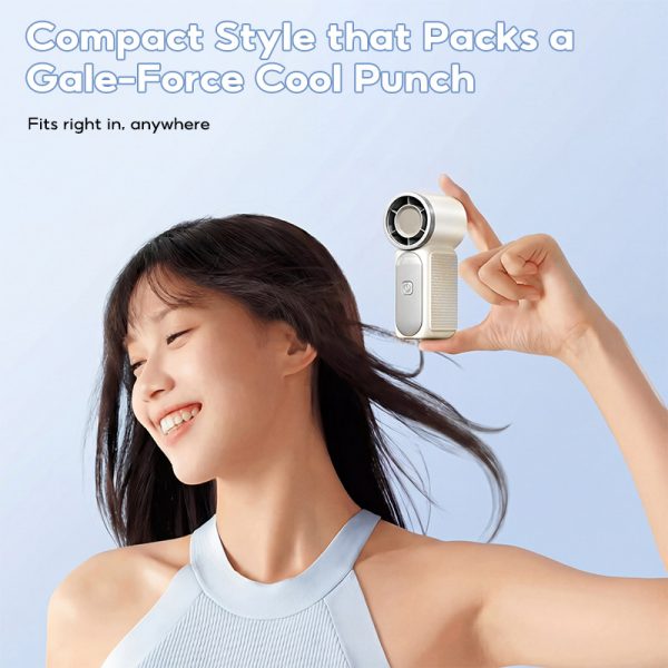 Portable outdoor waist-mounted fan waist clip fan multi-functional USB mini fan for Outdoor Commuting - White