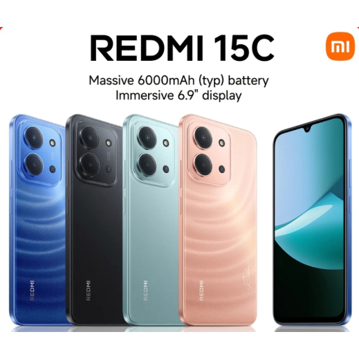 Xiaomi Redmi 15C, 8GB+256GB Smartphone, Large 6.9" Screen, 50MP HD Camera, 33W Quick Charge, Built-in NFC - Twilight Orange
