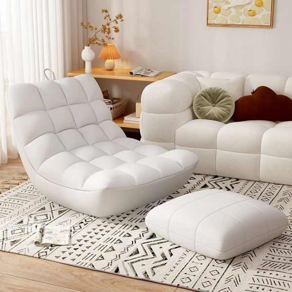 L-Shape Bean Bag Chair Sofa Full Set Filling Durable Soft - Dark Grey