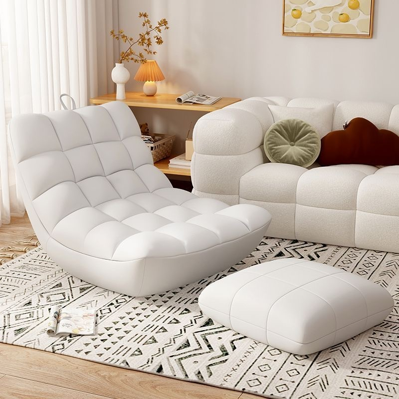 L-Shape Bean Bag Chair Sofa Full Set Filling Durable Soft - Dark Grey - Image 2