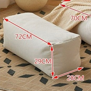 L-Shape Bean Bag Chair Sofa Full Set Filling Durable Soft - Beige Pedal Only (Fabric)
