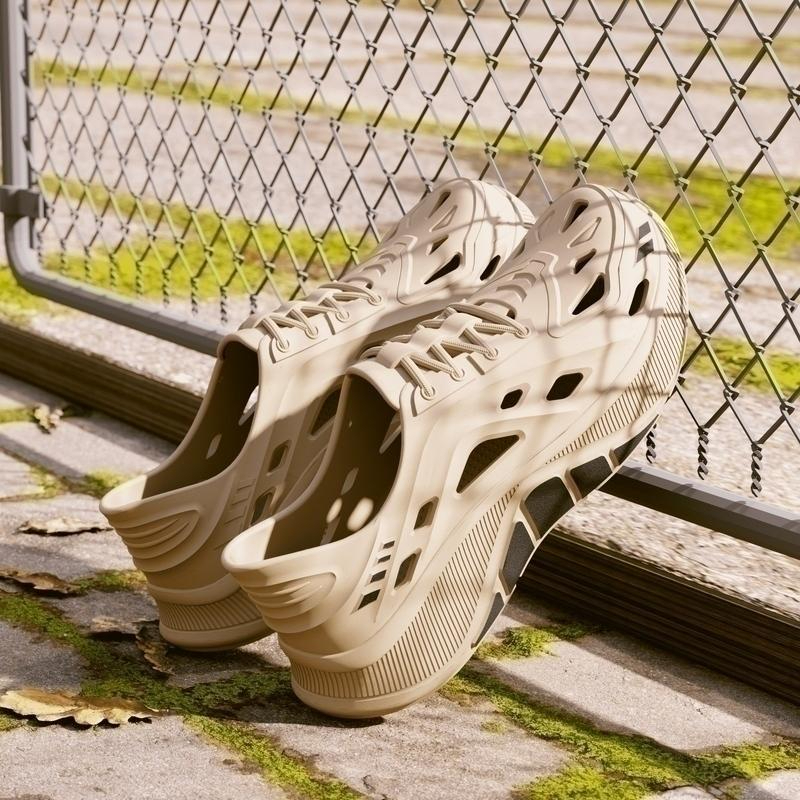Stride Wing Men's Casual Sports Shoes, Suitable For Outdoor Activities Quick Dry EVA Material - Khaki - Image 1