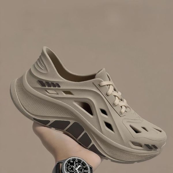 Stride Wing Men's Casual Sports Shoes, Suitable For Outdoor Activities Quick Dry EVA Material - Khaki