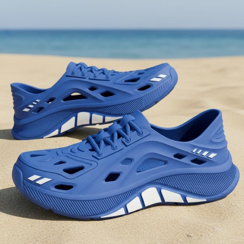 Stride Wing Men's Casual Sports Shoes, Suitable For Outdoor Activities Quick Dry EVA Material - Blue - Image 4