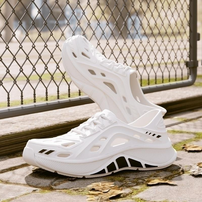 Stride Wing Men's Casual Sports Shoes, Suitable For Outdoor Activities Quick Dry EVA Material - White - Image 6