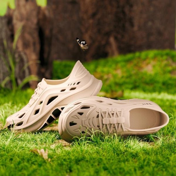 Stride Wing Men's Casual Sports Shoes, Suitable For Outdoor Activities Quick Dry EVA Material - Khaki