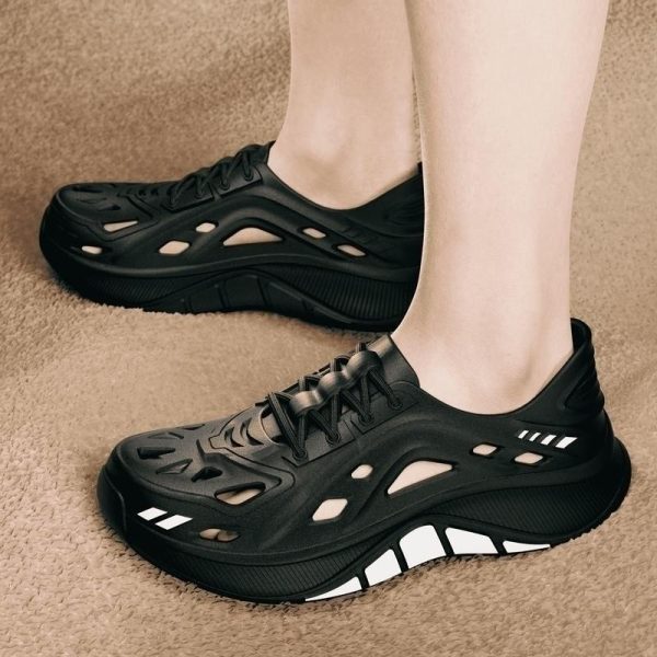 Stride Wing Men's Casual Sports Shoes, Suitable For Outdoor Activities Quick Dry EVA Material - Black