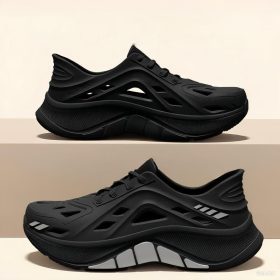 Stride Wing Men's Casual Sports Shoes, Suitable For Outdoor Activities Quick Dry EVA Material - Black - Image 3