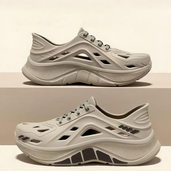 Stride Wing Men's Casual Sports Shoes, Suitable For Outdoor Activities Quick Dry EVA Material - Khaki