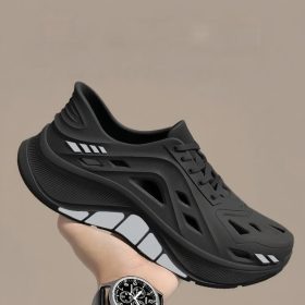 Stride Wing Men's Casual Sports Shoes, Suitable For Outdoor Activities Quick Dry EVA Material - Black - Image 6