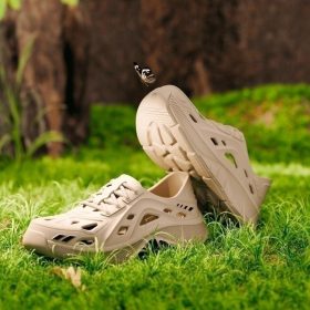 Stride Wing Men's Casual Sports Shoes, Suitable For Outdoor Activities Quick Dry EVA Material - Khaki - Image 7