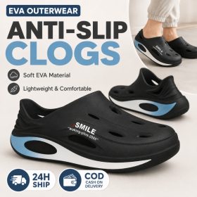 EVA Clogs Ultra Light Comfortable Men Non Slip Beach Sandals Home Shoes Casual Slide - Black - Image 12