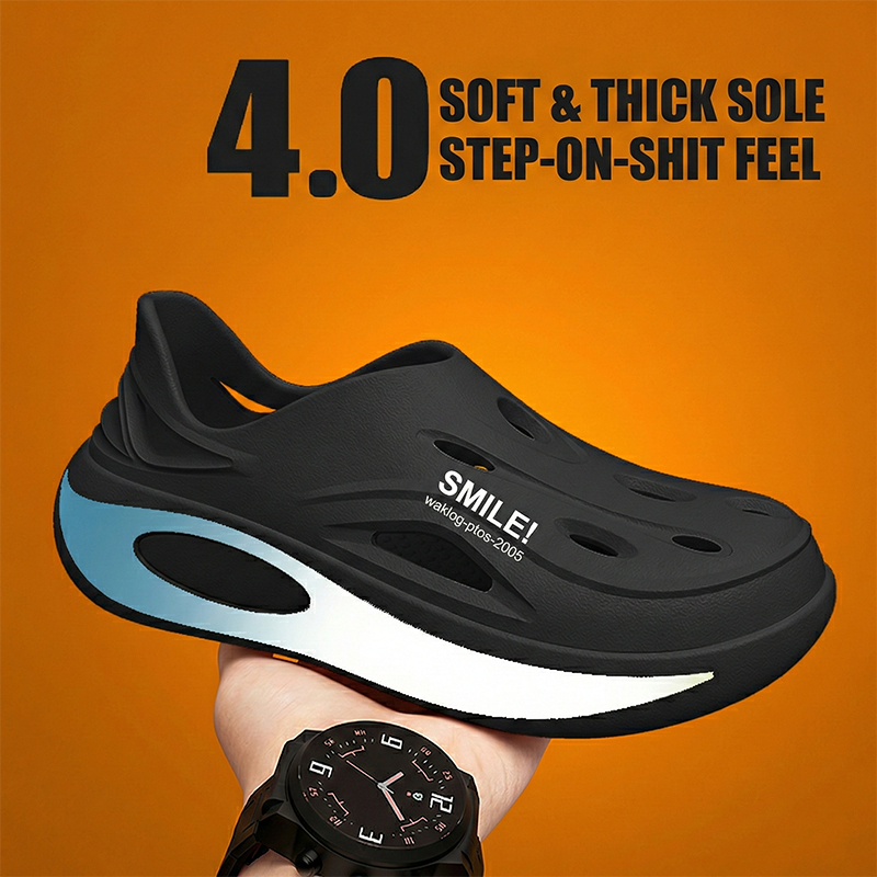 EVA Clogs Ultra Light Comfortable Men Non Slip Beach Sandals Home Shoes Casual Slide - Black - Image 10