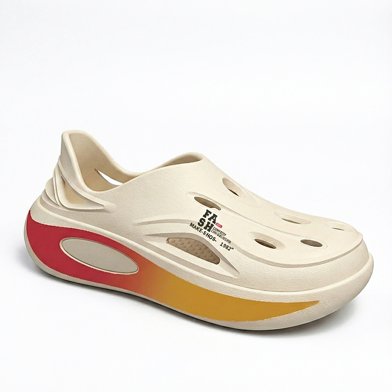 EVA Clogs Ultra Light Comfortable Men Non Slip Beach Sandals Home Shoes Casual Slide - Beige - Image 1