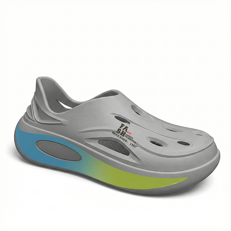 EVA Clogs Ultra Light Comfortable Men Non Slip Beach Sandals Home Shoes Casual Slide - Grey - Image 1