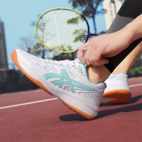 Breathable Badminton Shoes Anti Slip Rebound Sneakers Hard-Wearing Tennis Volleyball For Men Women - Moon - Image 9