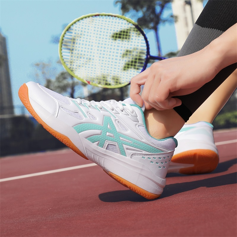 Breathable Badminton Shoes Anti Slip Rebound Sneakers Hard-Wearing Tennis Volleyball For Men Women - Moon - Image 9