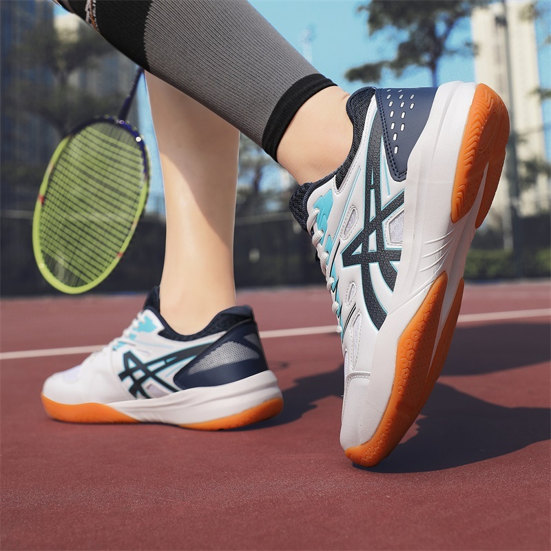 Breathable Badminton Shoes Anti Slip Rebound Sneakers Hard-Wearing Tennis Volleyball For Men Women - Moon - Image 11