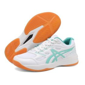 Breathable Badminton Shoes Anti Slip Rebound Sneakers Hard-Wearing Tennis Volleyball For Men Women - Moon