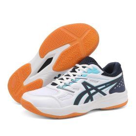 Breathable Badminton Shoes Anti Slip Rebound Sneakers Hard-Wearing Tennis Volleyball For Men Women - Blue