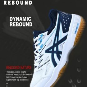 Breathable Badminton Shoes Anti Slip Rebound Sneakers Hard-Wearing Tennis Volleyball For Men Women - Moon - Image 3