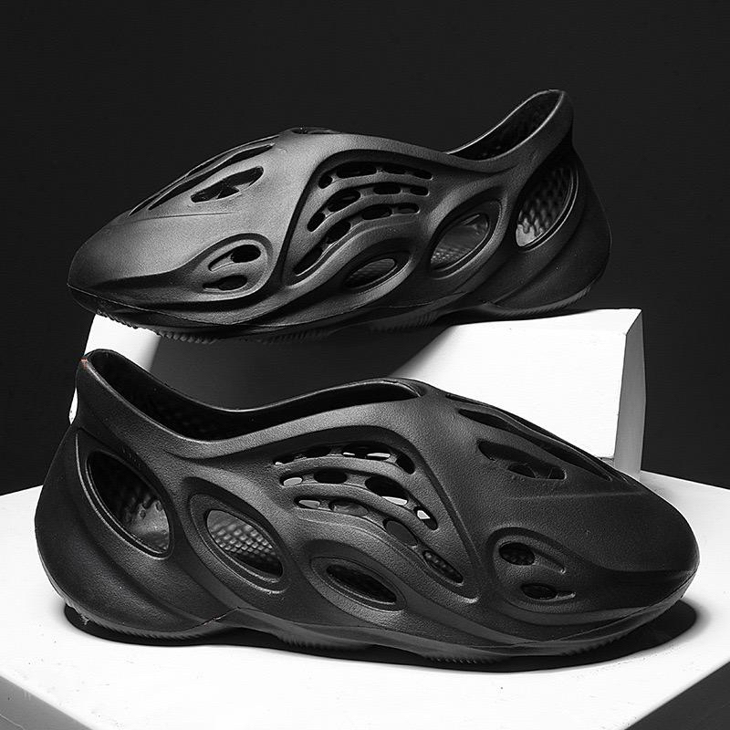EVA rubber foam sandal runner hole shoes Unisex - Black - Image 2
