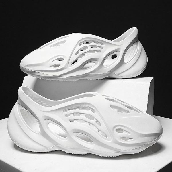 EVA rubber foam sandal runner hole shoes Unisex - White