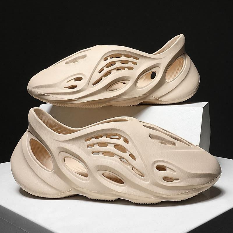 EVA rubber foam sandal runner hole shoes Unisex - Beige - Image 2