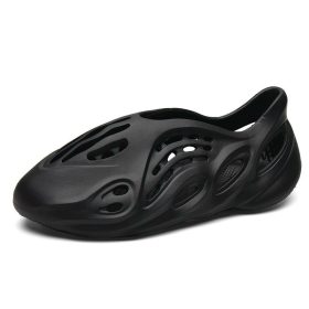 EVA rubber foam sandal runner hole shoes Unisex - Black