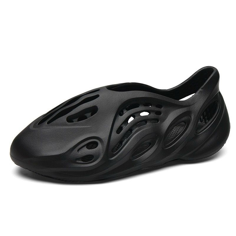 EVA rubber foam sandal runner hole shoes Unisex - Black - Image 1