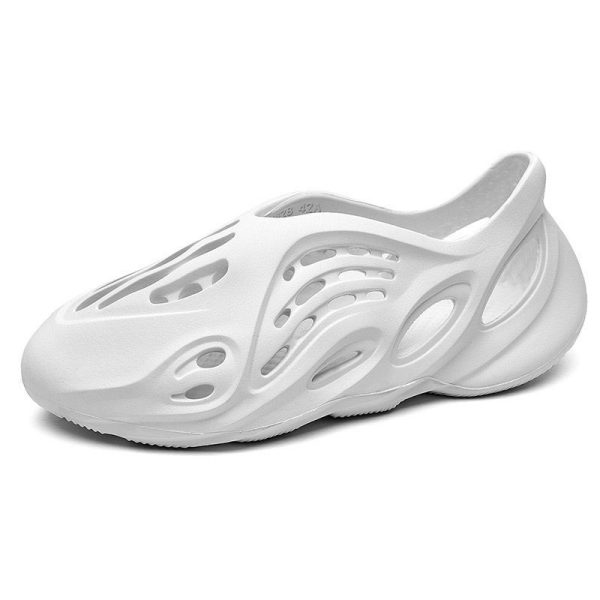 EVA rubber foam sandal runner hole shoes Unisex - White