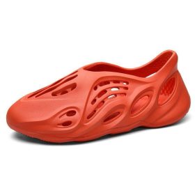 EVA rubber foam sandal runner hole shoes Unisex - Orange