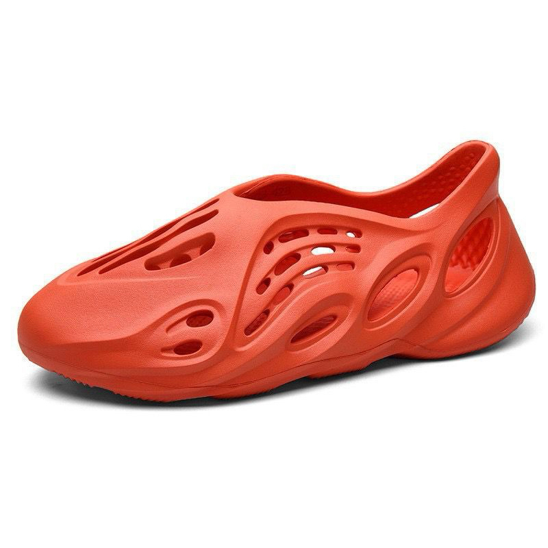 EVA rubber foam sandal runner hole shoes Unisex - Orange - Image 1