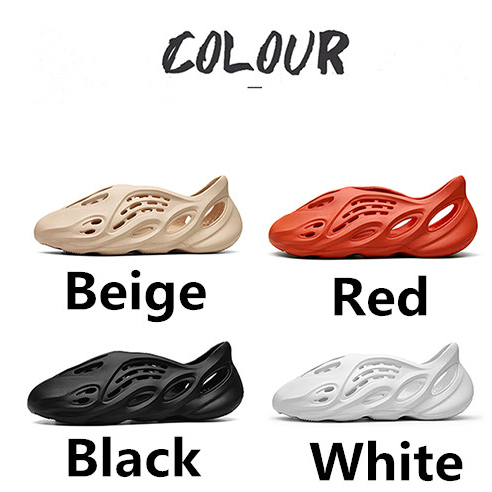EVA rubber foam sandal runner hole shoes Unisex - Beige