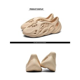 EVA rubber foam sandal runner hole shoes Unisex - Beige - Image 5