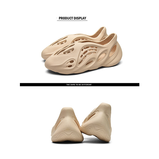 EVA rubber foam sandal runner hole shoes Unisex - Beige - Image 5