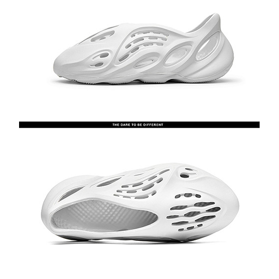 EVA rubber foam sandal runner hole shoes Unisex - White