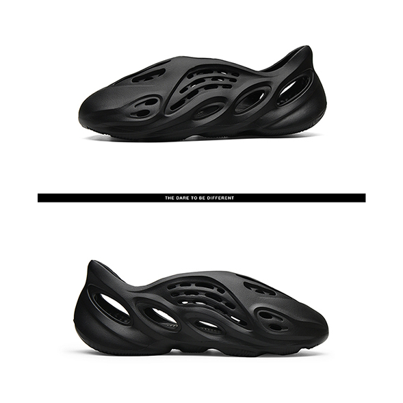 EVA rubber foam sandal runner hole shoes Unisex - Black