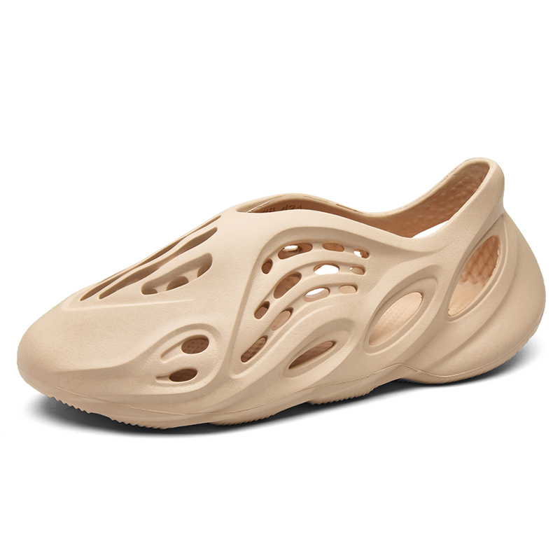 EVA rubber foam sandal runner hole shoes Unisex - Beige - Image 1